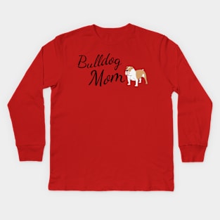 Bulldog Mom Kids Long Sleeve T-Shirt